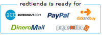 redtienda is ready for 2CheckOut PayPal ClickandBuy DineroMail Pagosonline.net